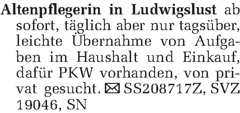 Job Altenpflegerin