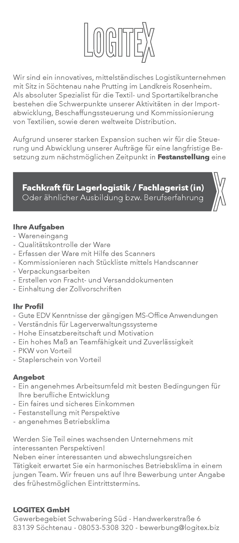 fachkraft fr lagerlogistik fachlagerist mw oder hnlicher ausbildung bzw berufserfahrung - Fachkraft Fur Lagerlogistik Bewerbung fachkraft fr lagerlogistik fachlagerist mw oder hnlicher ausbildung bzw berufserfahrung - Fachkraft Fur Lagerlogistik Bewerbung